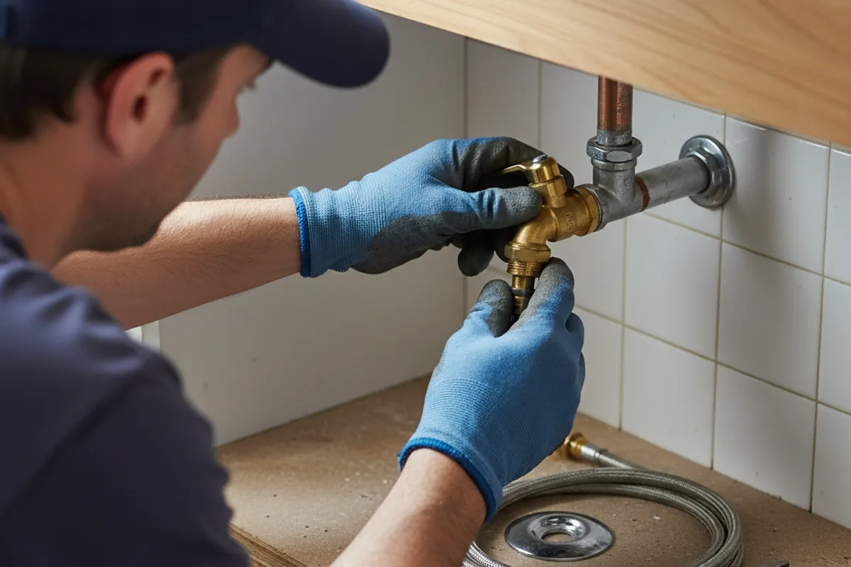 Shutoff valve and fitting work during Burst Pipe Repair in Cashmere